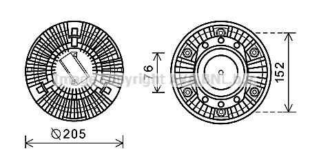 AVA QUALITY COOLING Сцепление, вентилятор радиатора DFC050